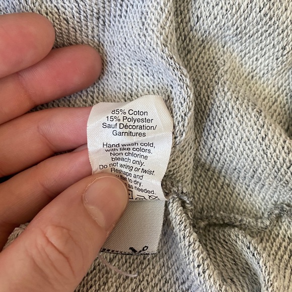 Madewell Gray Crop Sweatshirt Size XS Big Sky Montana - Picture 5 of 5